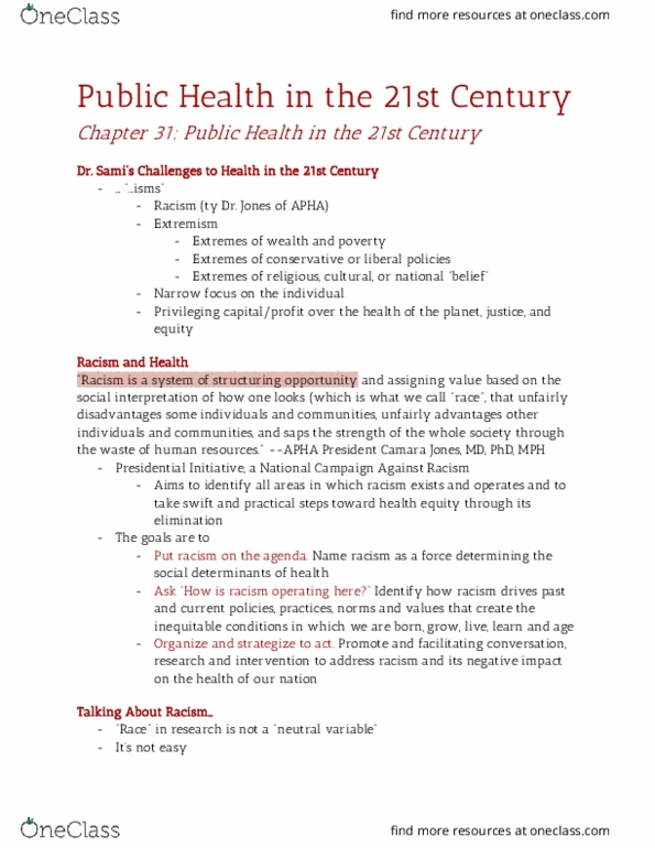 PUBHLTH 1 Lecture Notes - Lecture 12: Electronic Health Record, Health Insurance Portability And Accountability Act, Healthy People Program thumbnail