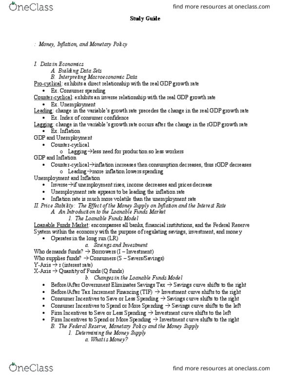 ECON 2 Lecture Notes - Lecture 1: Seigniorage, Fisher Hypothesis, Capital Gains Tax thumbnail