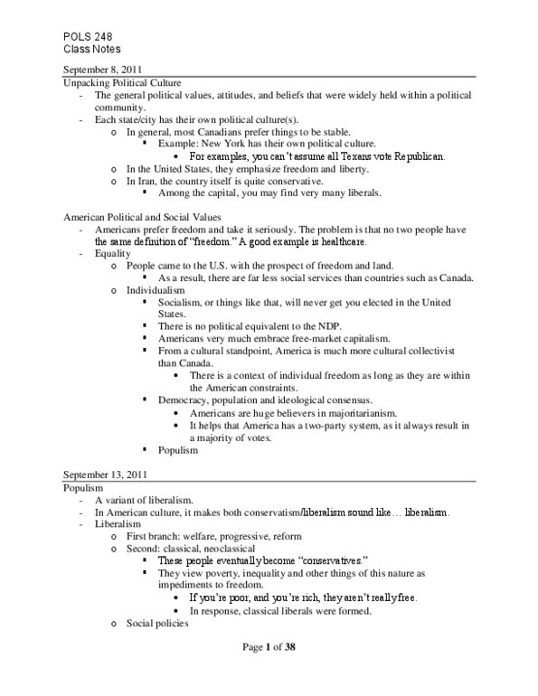 POLS 249 Lecture Notes - Wedge Issue, The Federalist Papers, Richard Posner thumbnail