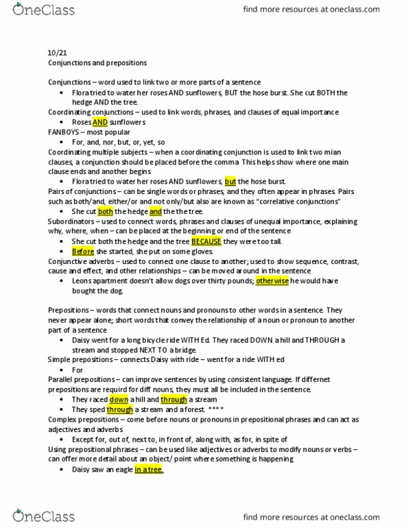 COM 101 Lecture Notes - Lecture 8: Phrasal Verb, Preposition And Postposition thumbnail