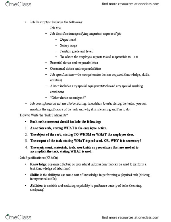 37:533:301 Lecture Notes - Lecture 20: Job Analysis thumbnail