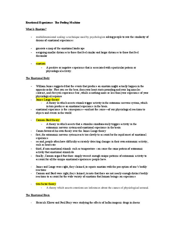 PSYA01H3 Chapter Notes - Chapter 8: Ghrelin, Anorectic, Autonomic Nervous System thumbnail