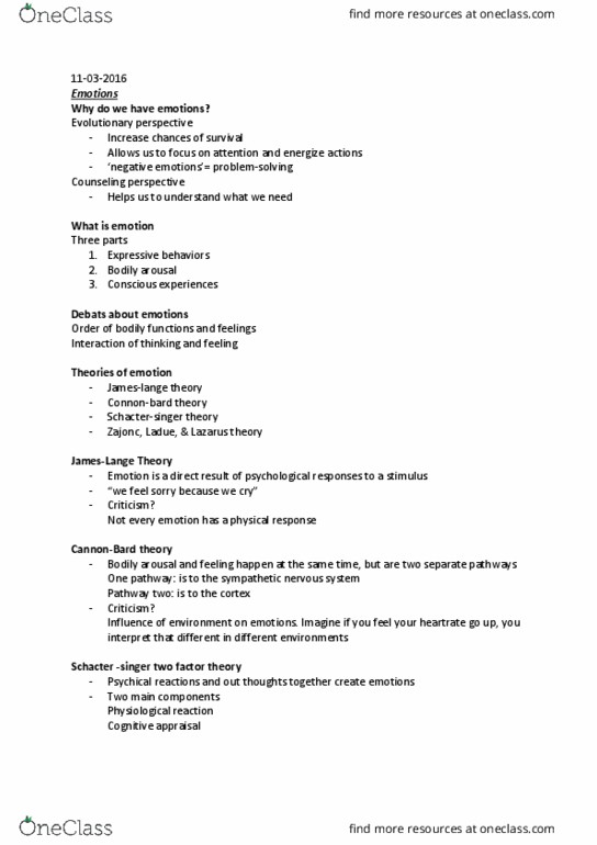 PSY 100 Lecture Notes - Lecture 19: Cardiovascular Disease, Common Cold, Sympathetic Nervous System thumbnail