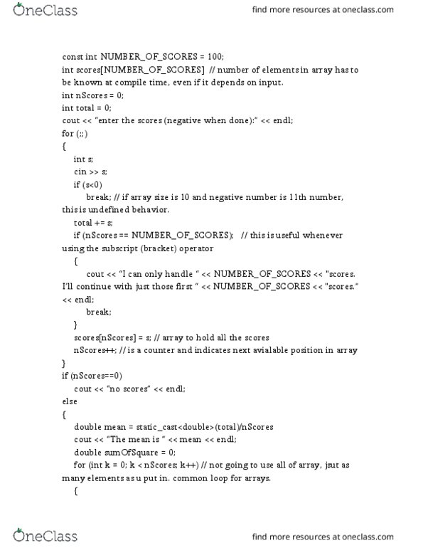 COM SCI 31 Lecture Notes - Lecture 11: Undefined Behavior, Compile Time, Negative Number thumbnail