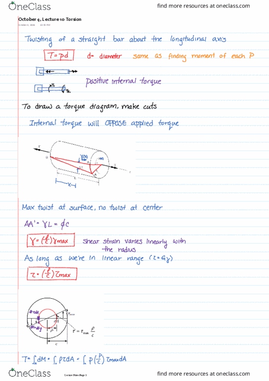 CIV E270 Lecture Notes - Lecture 10: Chorso, Dildo, Dutar thumbnail