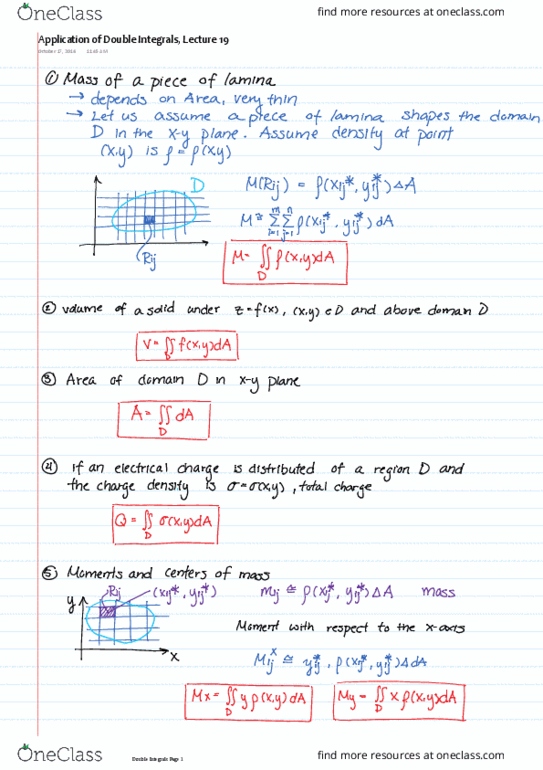 MATH209 Lecture 19: Application of Double Integrals, Lecture 19 thumbnail