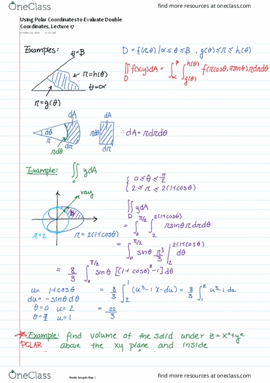 MATH209 Lecture Notes - Lecture 17: Polar Coordinate System thumbnail