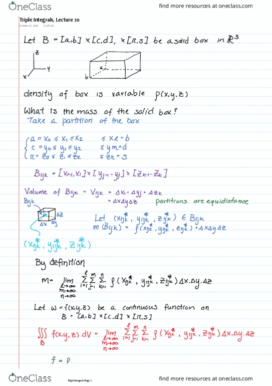MATH209 Lecture Notes - Lecture 20: Victorian Railways Z Type Carriage, Iterated Integral, Paga thumbnail
