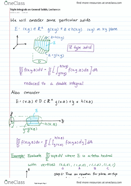 MATH209 Lecture Notes - Lecture 21: Multiple Integral, Mue, Victorian Railways Z Type Carriage thumbnail