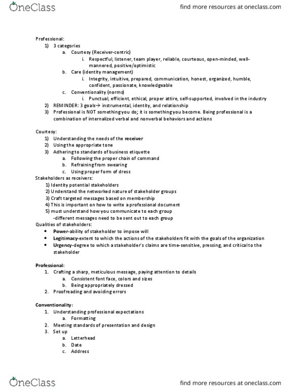 BUS 301 Lecture Notes - Lecture 3: Identity Management, Proofreading, Signature Block thumbnail