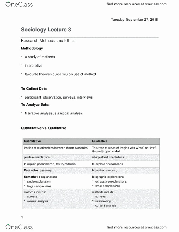 SOCI 1001 Lecture Notes - Lecture 3: Gateway Cities, Narrative Inquiry, Content Analysis thumbnail