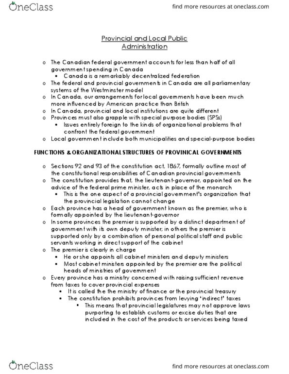 Political Science 2246E Chapter Notes - Chapter 16: Westminster System, Financial Statement, The Assets thumbnail