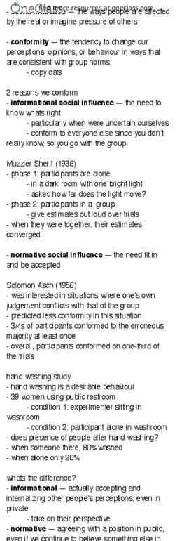 PSYC 2120 Lecture 6: social influence thumbnail