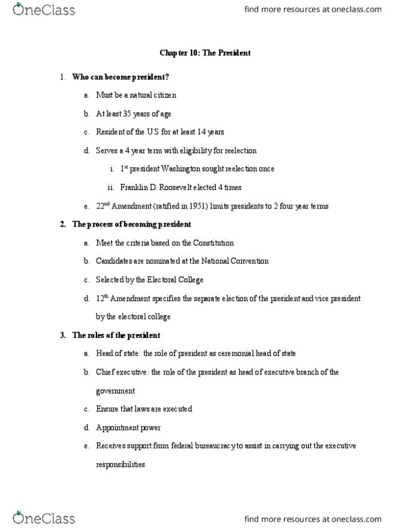 PLS 201 Lecture Notes - Lecture 8: Executive Privilege, Federal Register, Curtis Wright thumbnail