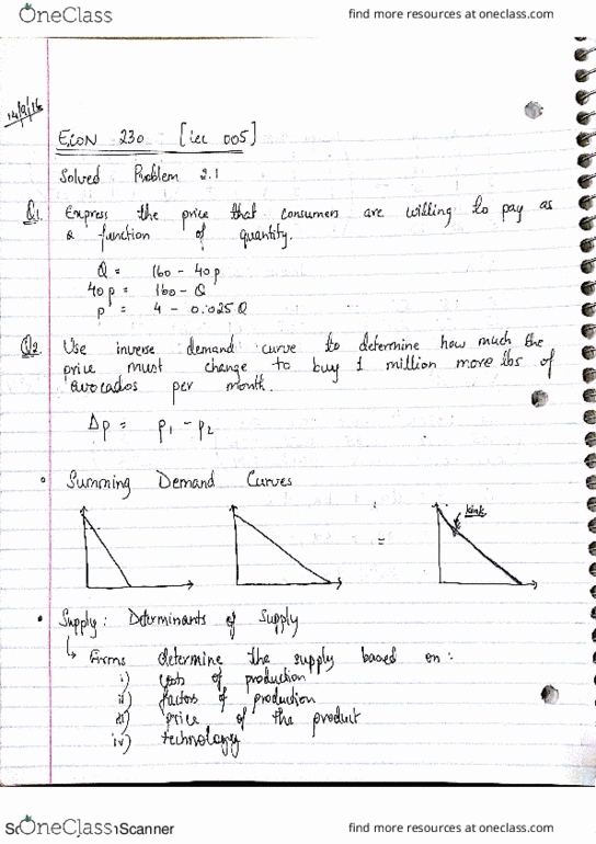 ECON 230D1 Lecture Notes - Lecture 4: Demand Curve thumbnail