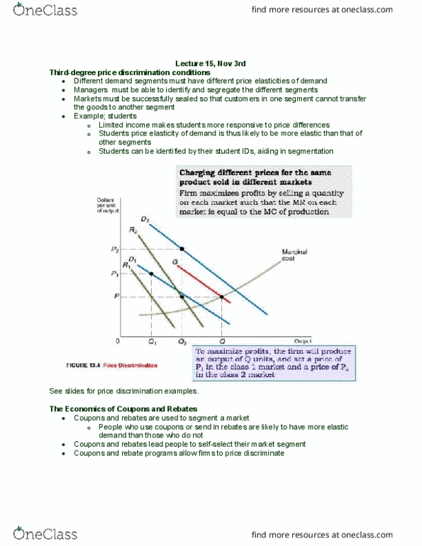 MGCR 293 Lecture Notes - Lecture 16: Price Discrimination, Marginal Cost, Economic Surplus thumbnail