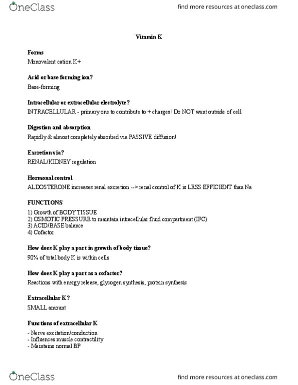 NTDT401 Lecture Notes - Lecture 15: Ion, Digestion, Natural Foods thumbnail