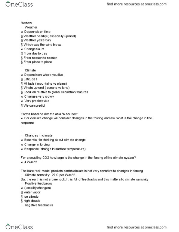 EARTHSS 15 Lecture Notes - Lecture 14: Radiative Forcing, Ice Age, Lapse Rate thumbnail