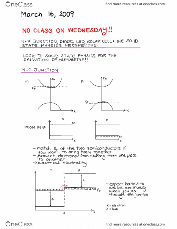 PHYS 474 Lecture Notes - Lecture 17: Electric Potential, Zener Effect, Solar Cell thumbnail