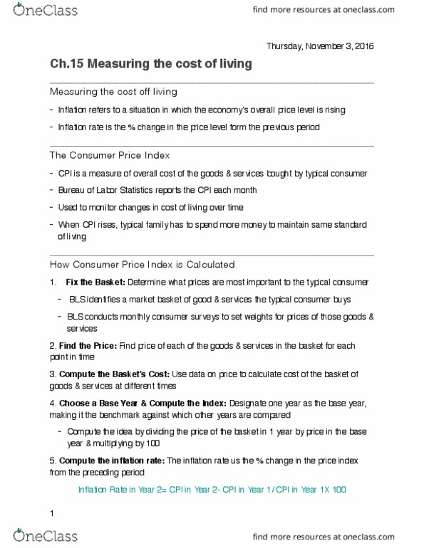 ECO 111 Lecture Notes - Lecture 15: Nominal Interest Rate, Gdp Deflator, Real Interest Rate thumbnail