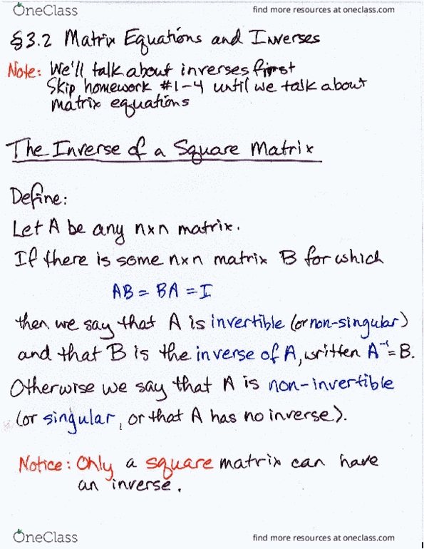 Mathematics 1229A/B Lecture Notes - Lecture 21: Gaussian Elimination, Row And Column Vectors, Eze thumbnail