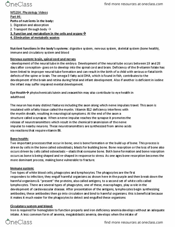 NFS284H1 Chapter Notes - Chapter 4: Vitamin B12 Deficiency, Retina, Low-Density Lipoprotein thumbnail