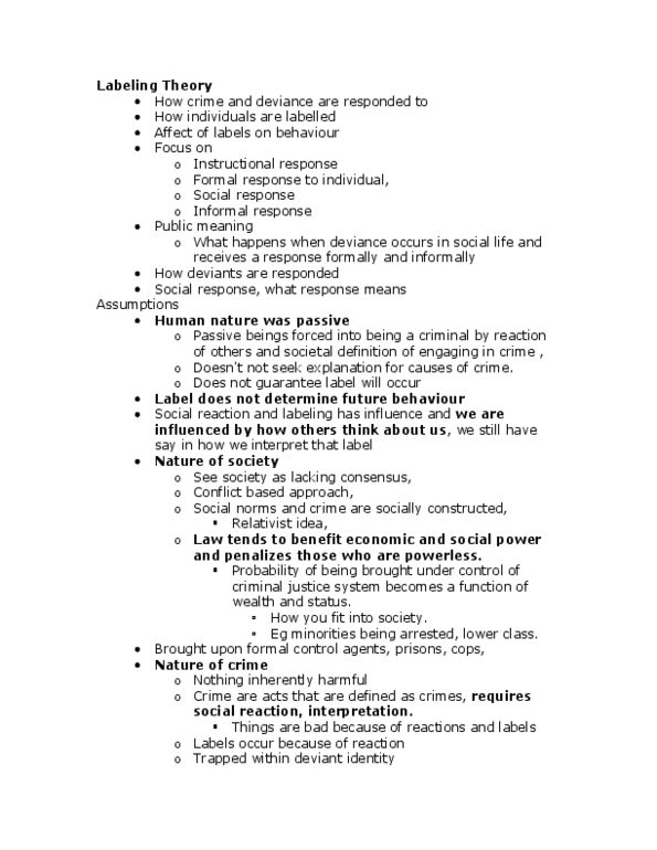 SOCY 275 Lecture Notes - Symbolic Interactionism, Labeling Theory, Nonverbal Communication thumbnail