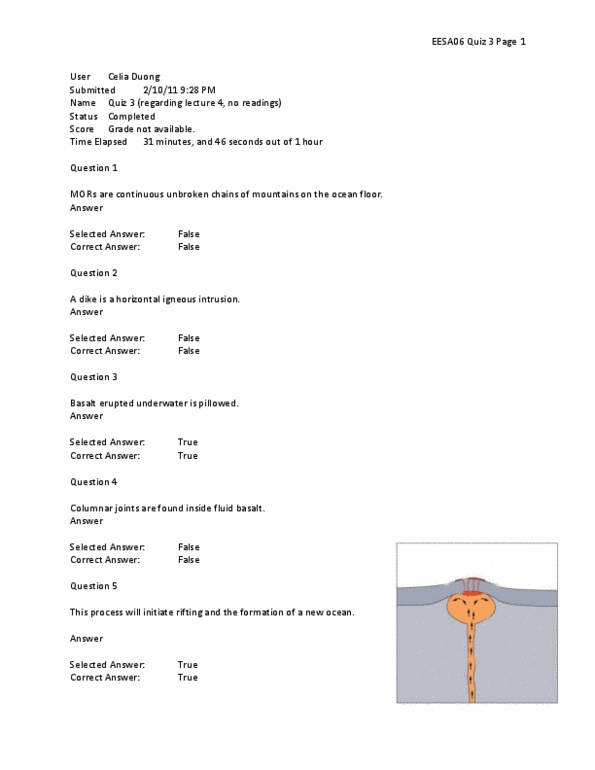 EESA07H3 Lecture Notes - Igneous Rock, Geysir, Ophiolite thumbnail