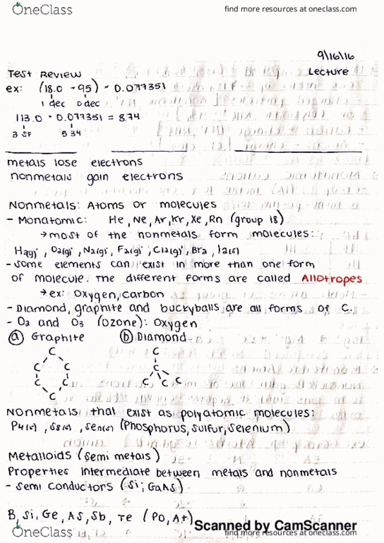 CHM 2040 Lecture Notes - Lecture 9: Benzene, Covalent Bond, Nonmetal thumbnail