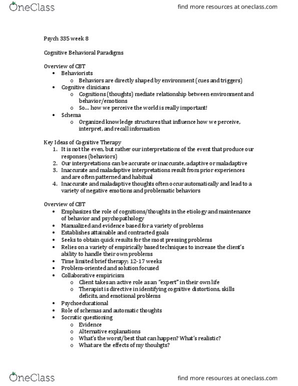 PSY 335 Lecture Notes - Lecture 8: Personalization, William Richard Miller, Methadone thumbnail