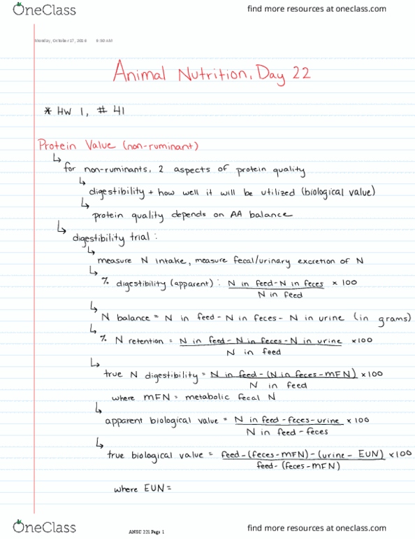 ANSC 22100 Lecture Notes - Lecture 22: Ruminant, Feces, Time In Indonesia thumbnail