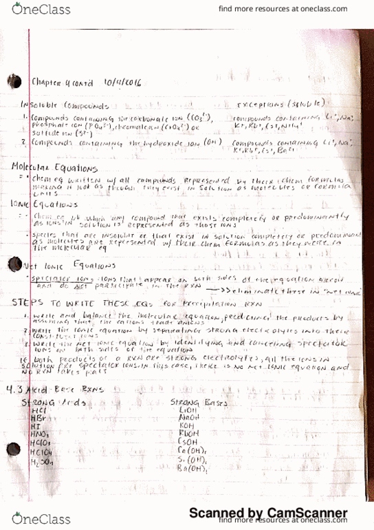 CHEM 109 Chapter Notes - Chapter 4.2-5.3: 1Gn, Enthalpy, Sodium Hydroxide thumbnail