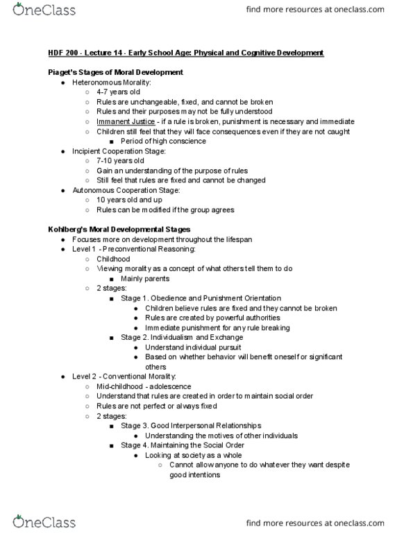 HDF 200 Lecture Notes - Lecture 14: Preconscious, Prosocial Behavior, Individualism thumbnail