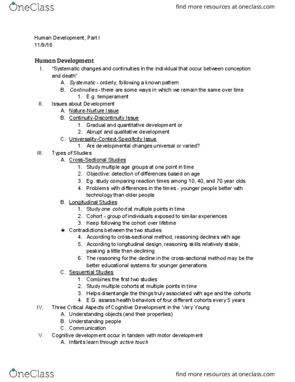 PSY 101 Lecture Notes - Lecture 19: Working Memory, Habituation, Episodic Memory thumbnail