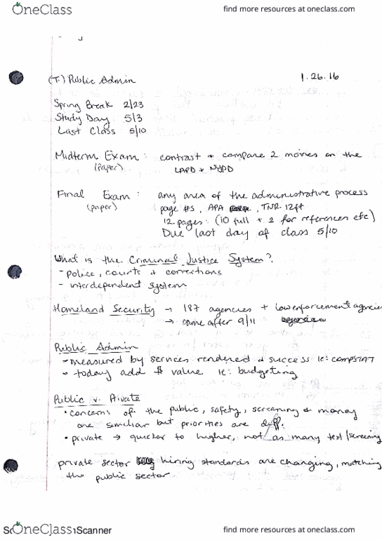 CJL 101 Lecture Notes - Lecture 1: William Bratton, Blic thumbnail