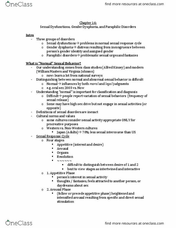 PSYCH 270 Lecture 14: Chapter 14 Notes thumbnail