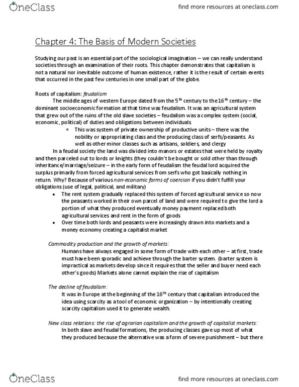 SOC 103 Chapter Notes - Chapter 4: Complex Number, Crass, Invisible Hand thumbnail