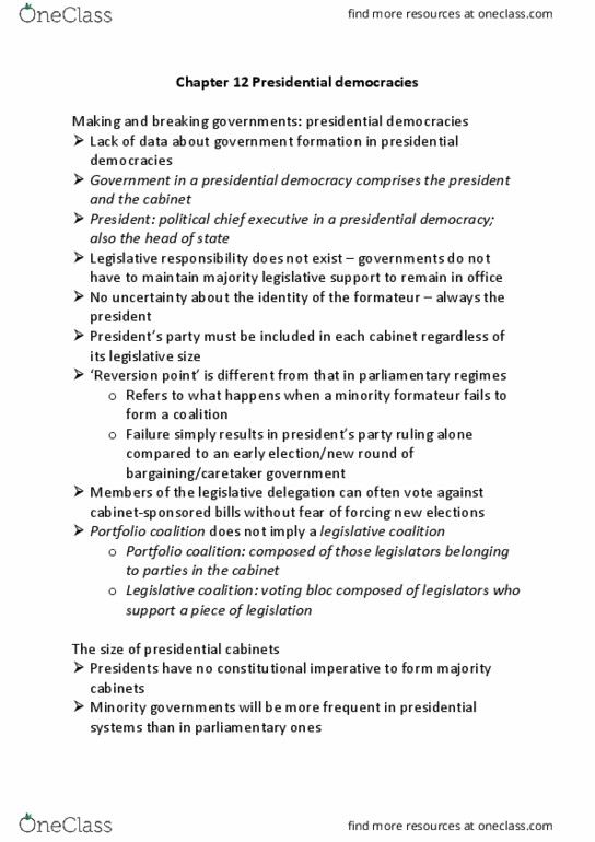 CPO-2002 Chapter 12: Presidential democracies thumbnail