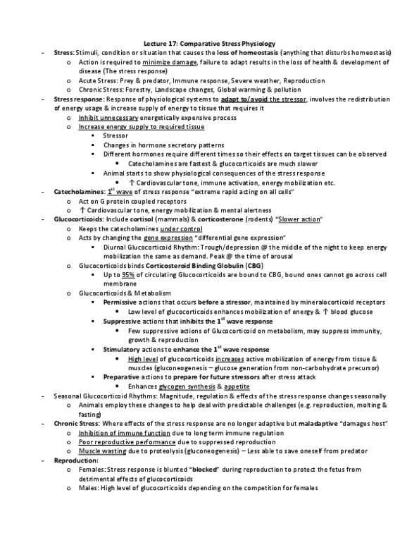 BIOL370 Lecture Notes - Lecture 17: G Protein–Coupled Receptor, Glucocorticoid, Corticosterone thumbnail