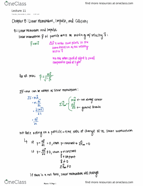 PHYSICS 7C Lecture 11: Physics 7C Lecture 11 thumbnail