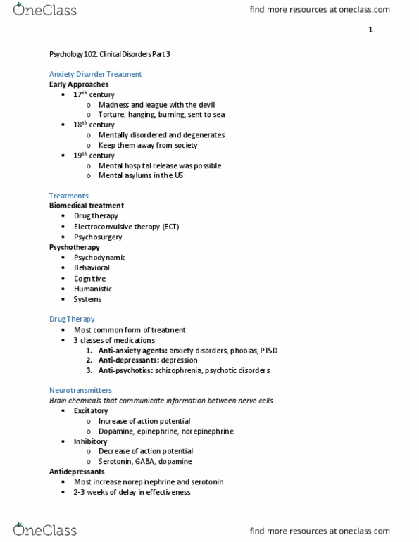 PSYC 102 Lecture Notes - Lecture 15: Heritability, Chlorpromazine, Lorazepam thumbnail