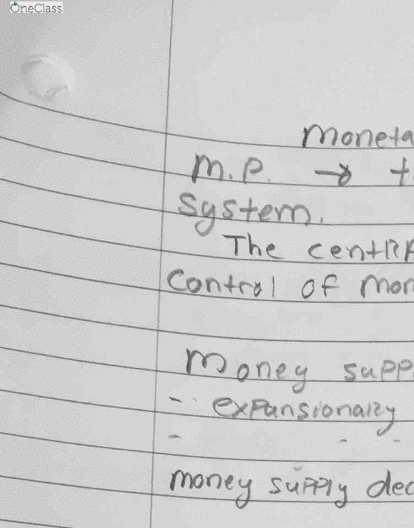 ECON 2 Lecture Notes - Lecture 18: Money Supply thumbnail