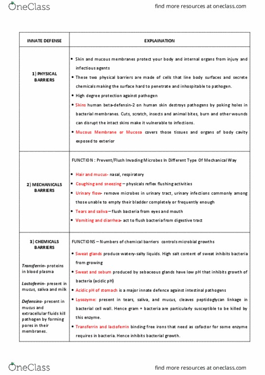 MIC 4100 Lecture Notes - Lecture 1: John Wiley & Sons, Pattern Recognition Receptor, Natural Killer Cell thumbnail