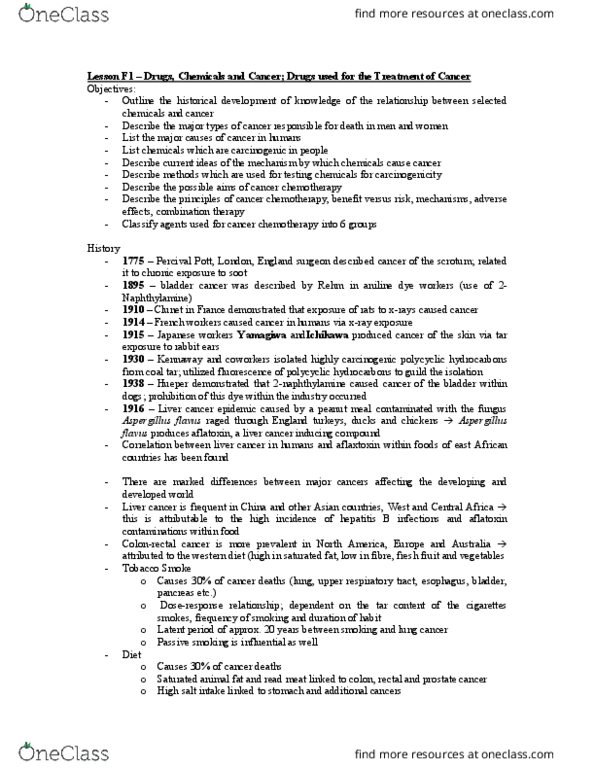 PHAR 100 Chapter Notes - Chapter 25: Aspergillus Flavus, Polychlorinated Biphenyl, Aniline thumbnail