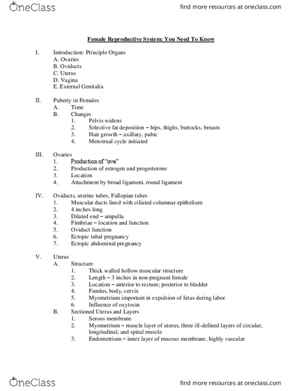 CAS BI 108 Lecture Notes - Lecture 20: Corpus Luteum, Ovarian Follicle, Ectopic Pregnancy thumbnail