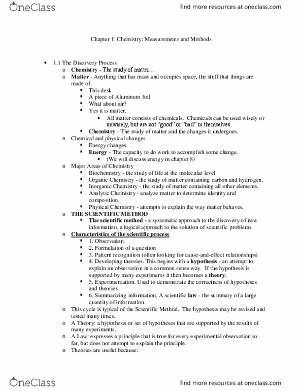 CAS CH 102 Chapter Notes - Chapter 1: Aluminium Foil, Unified Atomic Mass Unit, Chemical Property thumbnail