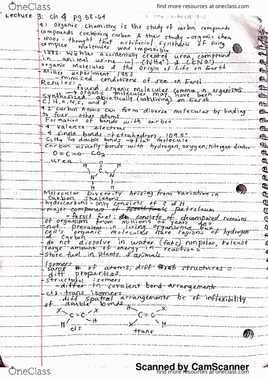 BIO SCI 93 Chapter Notes - Chapter 4-5: Asymmetric Carbon, Propionaldehyde, Htc thumbnail