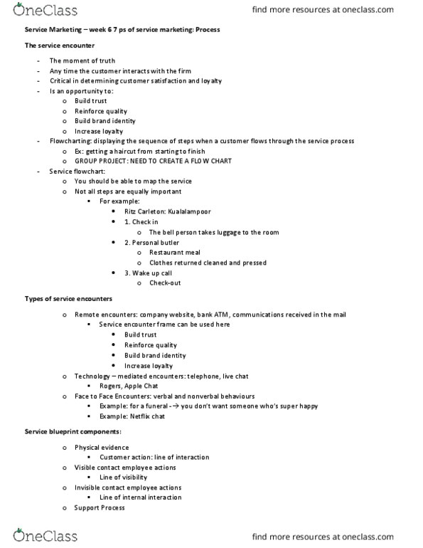 MKT 723 Lecture Notes - Lecture 6: Overnight Delivery, H&R Block, Flowchart thumbnail