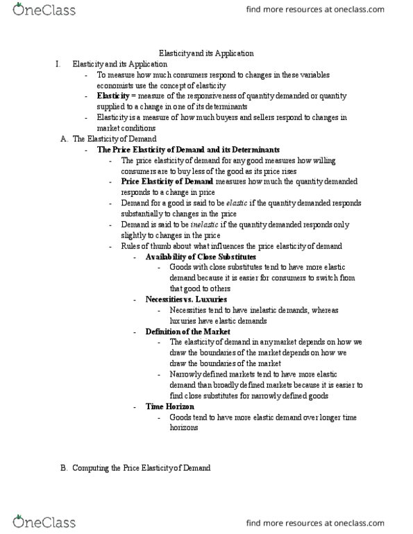 ECON 160 Chapter Notes - Chapter 5: Demand Curve, Normal Good thumbnail