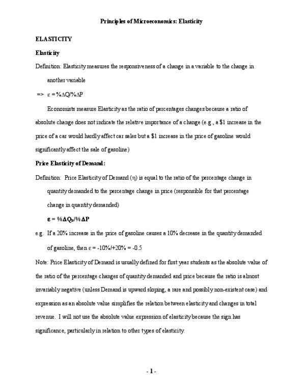 MSCI332 Lecture Notes - Arc Elasticity, Harvest, Monotonic Function thumbnail